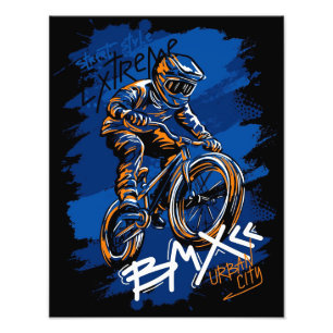 Bmx Bicycle Urban Graffiti streetwear  Photo Print