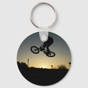 BMX bicycling freestyler stunt jump Key Ring