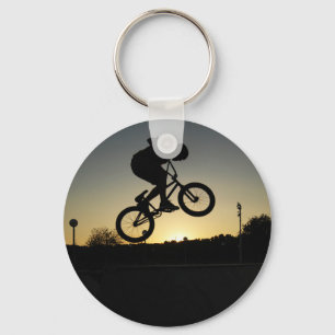 BMX bicycling freestyler stunt jump Key Ring