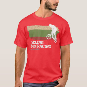 BMX Bike Bulgaria Flag Biking Cycling Racing BMX T-Shirt