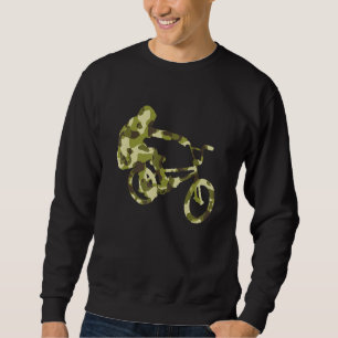 Bmx Bike Camo Racer Biker Sweatshirt