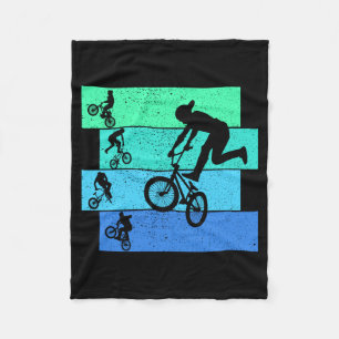 Bmx Bike Childrens Boys Performance Fleece Blanket