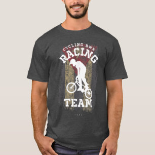 BMX Bike Cuba Flag Biking Cycling Racing BMX317 T-Shirt