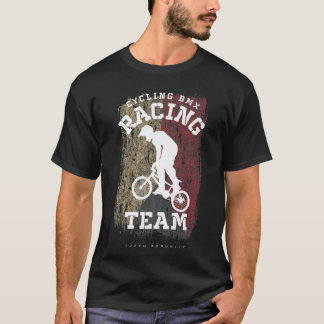 BMX Bike Czech Republic Flag Biking Cycling Racing T-Shirt