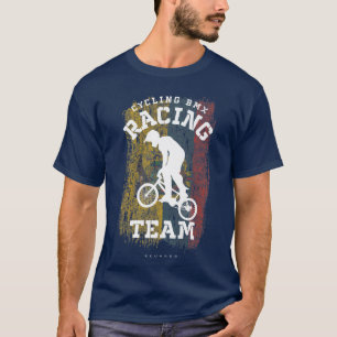 BMX Bike Ecuador Flag Biking Cycling Racing BMX 28 T-Shirt