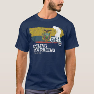 BMX Bike Ecuador Flag Biking Cycling Racing BMX 33 T-Shirt