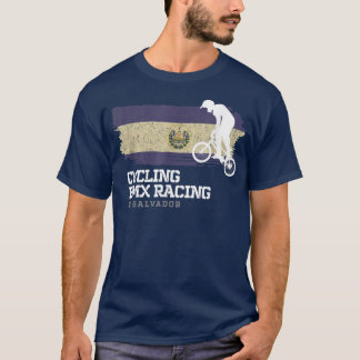 BMX Bike El Salvador Flag Biking Cycling Racing BM T-Shirt