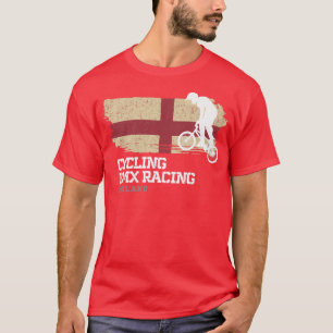 BMX Bike England Flag Biking Cycling Racing BMX 2 T-Shirt