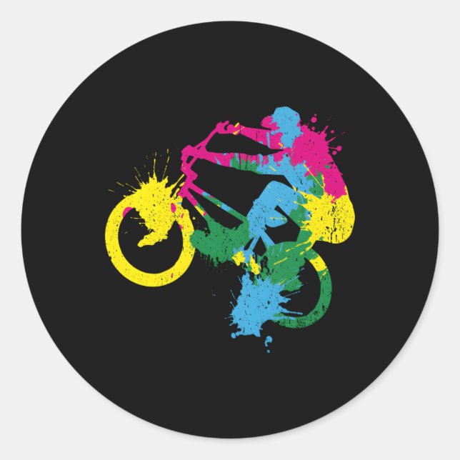 Bmx Bike Fans Youth Bike Bmx Classic Round Sticker (Front)