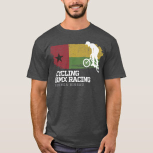BMX Bike Guinea Bissau Flag Biking Cycling Racing T-Shirt
