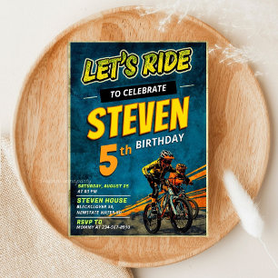 BMX Bike "Let's Ride" Birthday - Street Style Invitation