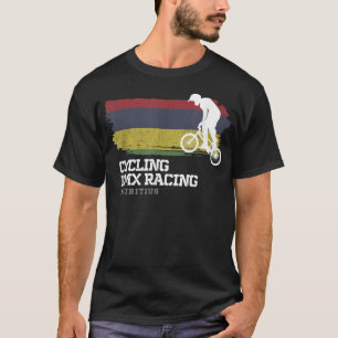 BMX Bike Mauritius Flag Biking Cycling Racing BMX T-Shirt