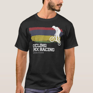 BMX Bike Mauritius Flag Biking Cycling Racing BMX T-Shirt