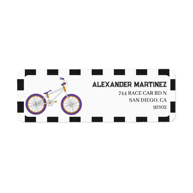 BMX Bike Return Address Label (Front)