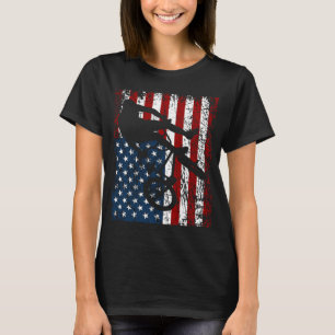 BMX Bike Rider BMX Bike  America USA Flag T-Shirt