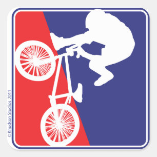 BMX Bike rider Square Sticker