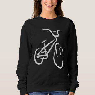 BMX Bike Sketch BMX Rider Wheelie Bike Sweatshirt