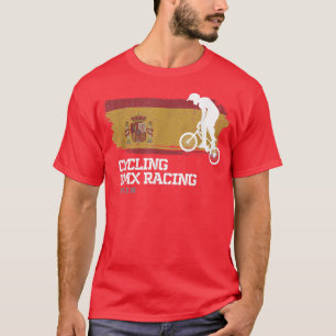 BMX Bike Spain Flag Biking Cycling Racing BMX T-Shirt