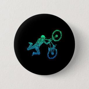 Bmx Bike Stunt Boys Children Performance 6 Cm Round Badge