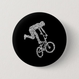 Bmx Bike Stunt Freestyle Rider Boys Children 6 Cm Round Badge
