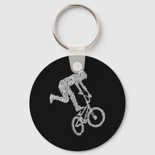 Bmx Bike Stunt Freestyle Rider Boys Children Key Ring