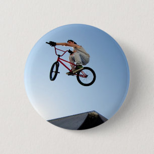 BMX Bike Stunt Table Top 6 Cm Round Badge