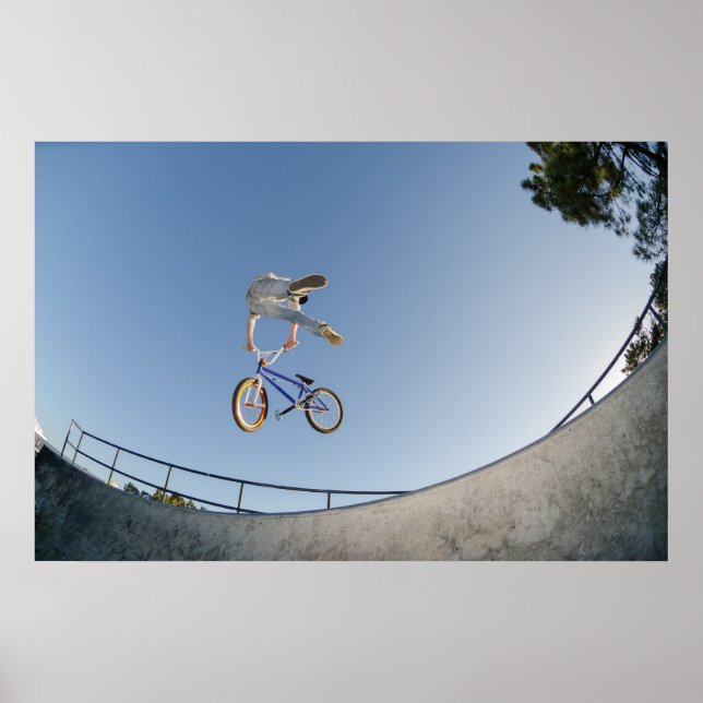 BMX Bike Stunt tail whip Poster (Front)
