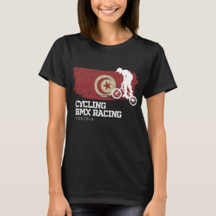 BMX Bike Tunisia Flag Biking Cycling Racing BMX T-Shirt