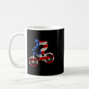 BMX Bike Usa BMX Vintage Gifts American Flag Men W Coffee Mug
