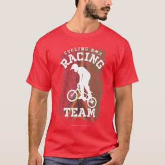 BMX Bike Vanuatu Flag Biking Cycling Racing BMX   T-Shirt