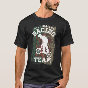 BMX Bike Wales Flag Biking Cycling Racing BMX   T-Shirt