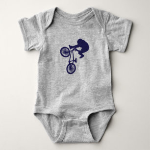 BMX Biker catching High Air Baby Bodysuit