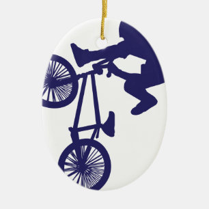 BMX Biker Ceramic Ornament