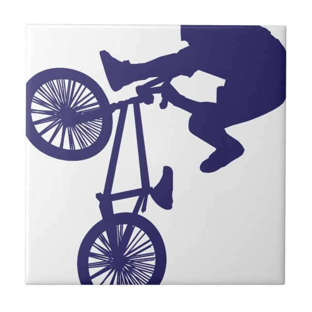 BMX Biker Ceramic Tile (Front)