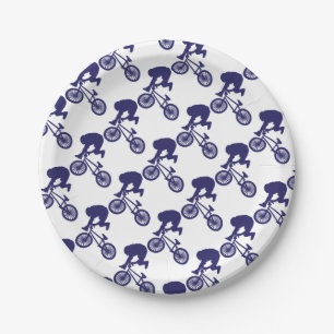 BMX-Biker Paper Plate