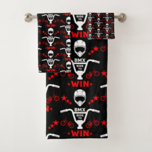 Bmx Bikers Freestyle Bath Towel Set