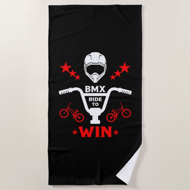 Bmx Bikers Freestyle Beach Towel (Front)