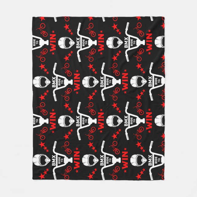 Bmx Bikers Freestyle Fleece Blanket (Front)