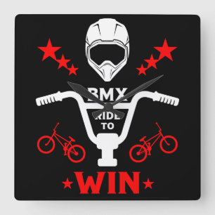 Bmx Bikers Freestyle Square Wall Clock