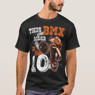 BMX Birthday 10th Biker Gift 10 Year Old Dirt Bike T-Shirt