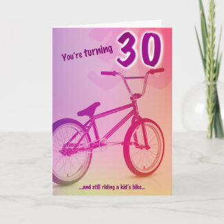 BMX Birthday Card - You're Turning 30
