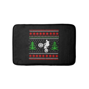BMX Christmas Bath Mat