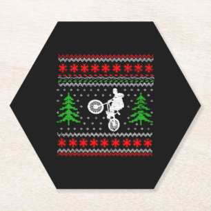 BMX Christmas Paper Coaster