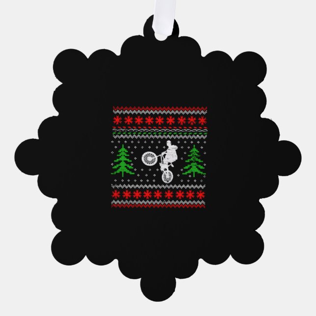 BMX Christmas Tree Decoration Card (Front)