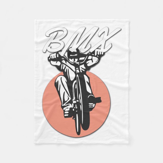 BMX  Cool Biker Retro Style Fleece Blanket (Front)