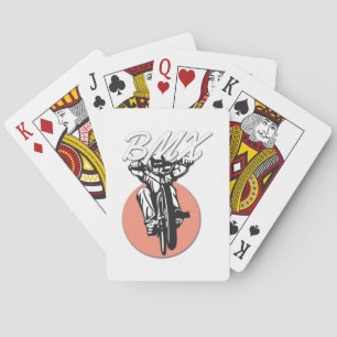 BMX Cool Biker Retro Style Playing Cards