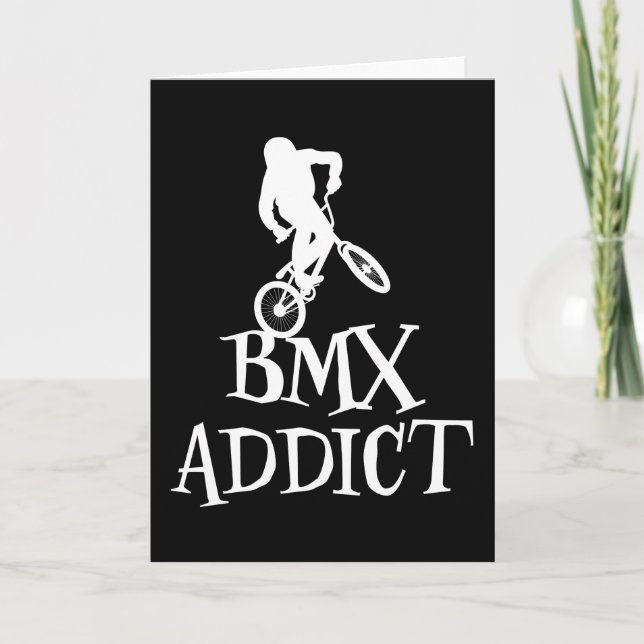 Bmx Cycling Funny Saying Bike Slogan Biker Gift Card (Front)