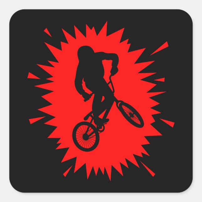 Bmx Cycling Funny Saying Bike Slogan Biker Gift Square Sticker (Front)