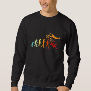 Bmx Cyclist Bike Stunt Retro Bike Mtb Boys Sweatshirt