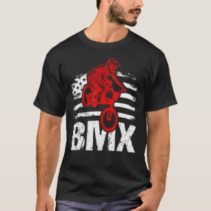 Bmx  Flag Usa American Flag Sport Fan Bike T-Shirt